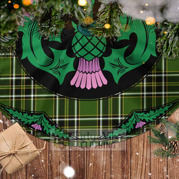 Birmingham Tartan Christmas Tree Skirt Scottish Thistle Style