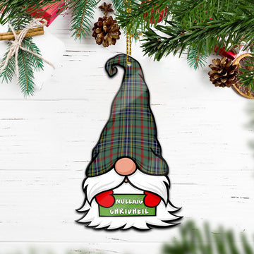 Bisset Gnome Christmas Ornament with His Tartan Christmas Hat