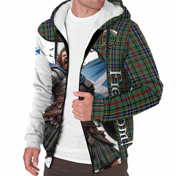 Bisset Crest Tartan Sherpa Hoodie Inspired by the Freedom of Scottish Warrior