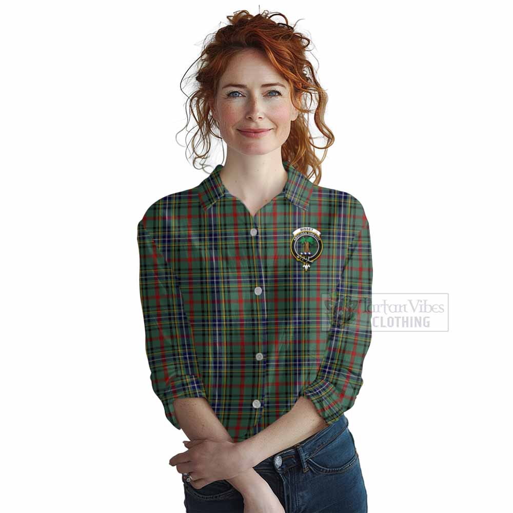 Tartan Vibes Clothing Bisset Tartan Women's Casual Shirt with Family Crest DNA In Me Style