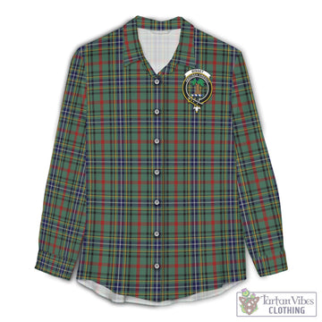 Bisset Tartan Womens Casual Shirt with Family Crest