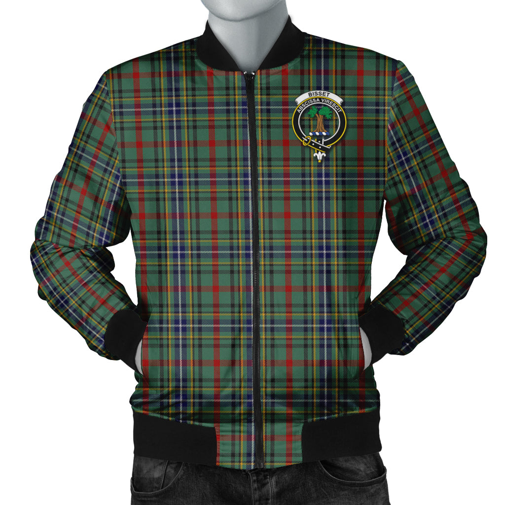 Bisset Tartan Bomber Jacket with Family Crest Unisex - Tartanvibesclothing