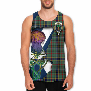 Bisset Tartan Family Crest Men's Tank Top Scottish Thistle Celtic Inspired Men - Tartan Vibes Clothing