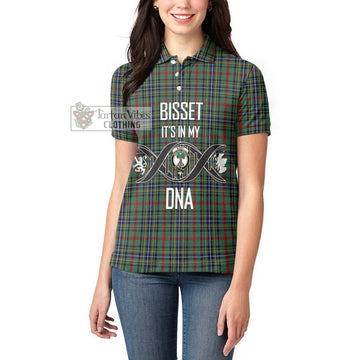 Bisset Tartan Women's Polo Shirt with Family Crest DNA In Me Style