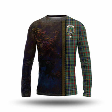 Bisset Tartan Family Crest Long Sleeve T-Shirt Alba Gu Brath Be Brave Lion Ancient Style Unisex - Tartan Vibes Clothing