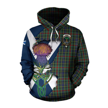 Bisset Tartan Family Crest Cotton Hoodie Scottish Thistle Celtic Inspired Pullover Hoodie XS - Tartan Vibes Clothing