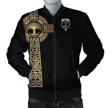 Bisset Clan Bomber Jacket with Golden Celtic Tree Of Life