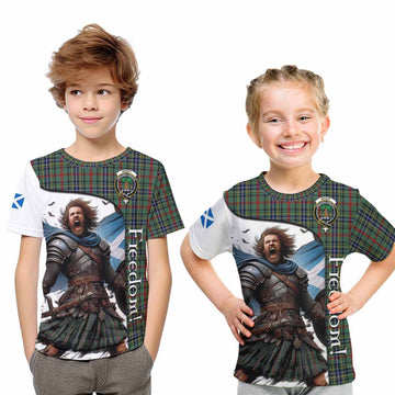 Bisset Crest Tartan Kid T-Shirt Inspired by the Freedom of Scottish Warrior