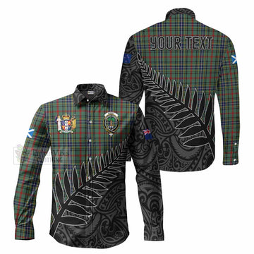 Bisset Crest Tartan Long Sleeve Button Shirt with New Zealand Silver Fern Half Style