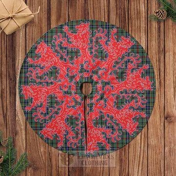 Bisset Tartan Christmas Tree Skirt Lion Rampant Style Casual Tree Skirts - Tartan Vibes Clothing