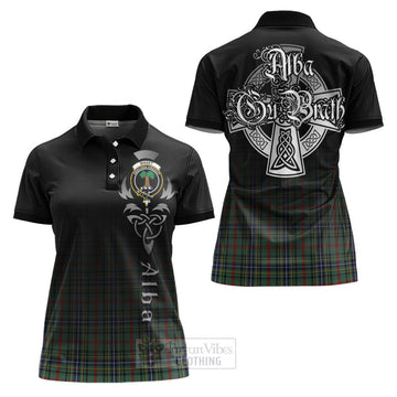 Bisset Tartan Women's Polo Shirt Featuring Alba Gu Brath Family Crest Celtic Inspired