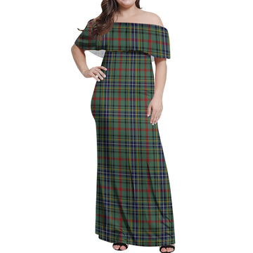 Bisset Tartan Off Shoulder Long Dress