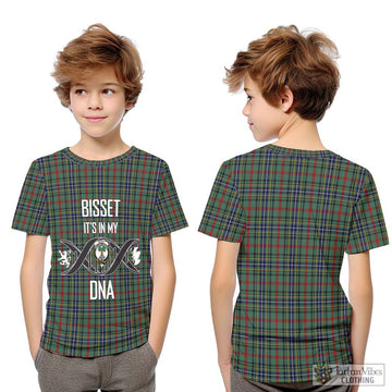 Bisset Tartan Kid T-Shirt with Family Crest DNA In Me Style Youth XL Size14 - Tartan Vibes Clothing