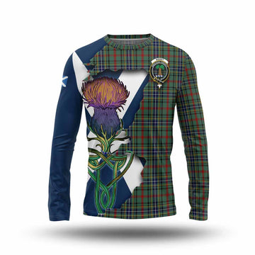Bisset Tartan Family Crest Long Sleeve T-Shirt Scottish Thistle Celtic Inspired Unisex - Tartan Vibes Clothing