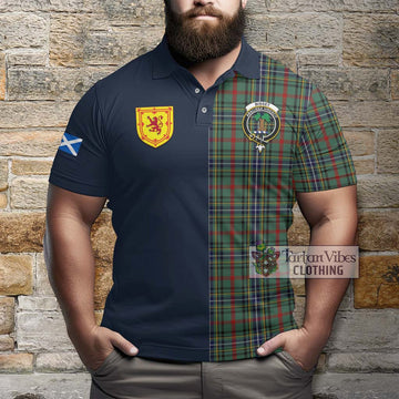 Bisset Tartan Polo Shirt Alba with Scottish Lion Royal Arm Half Style - Tartan Vibes Clothing