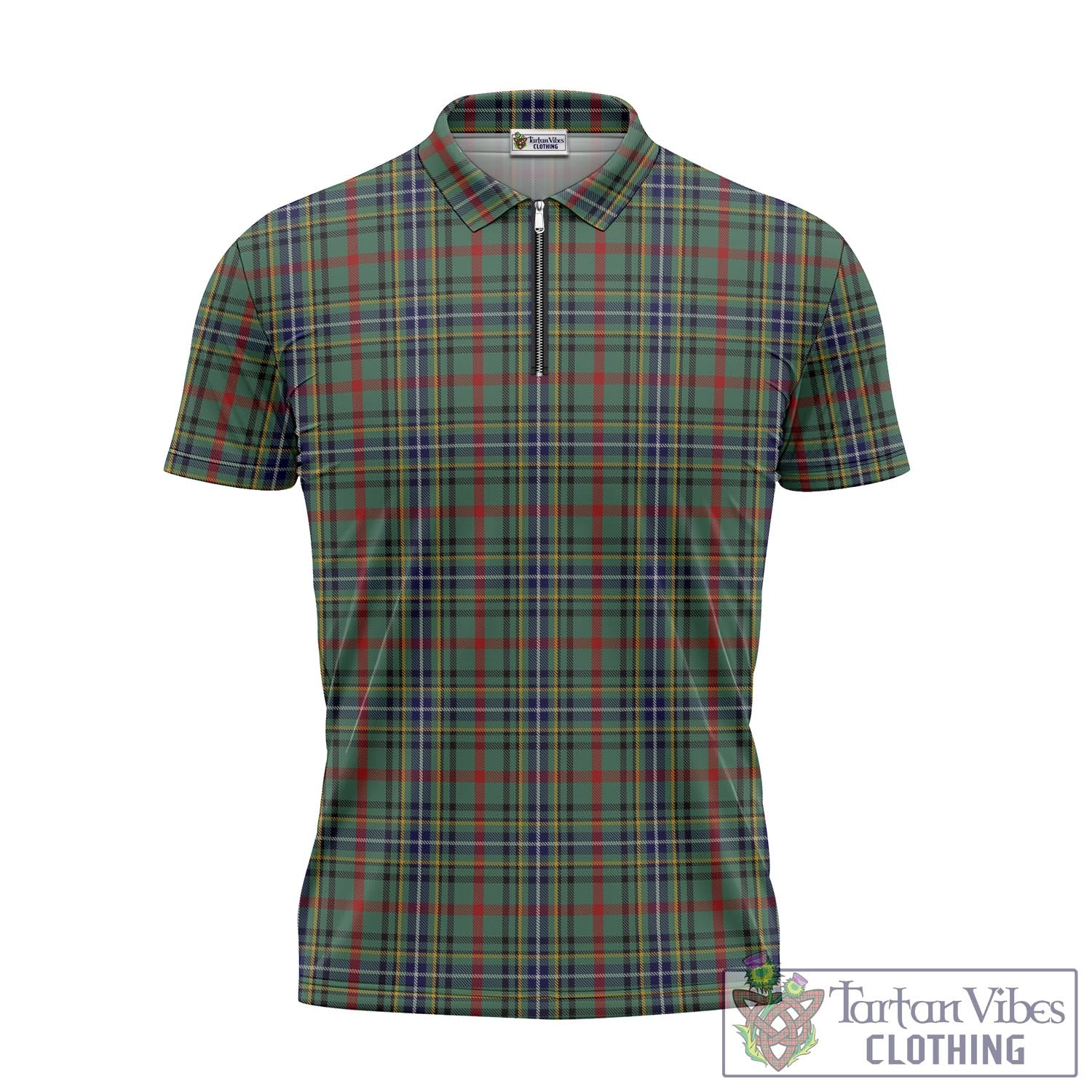 Tartan Vibes Clothing Bisset Tartan Zipper Polo Shirt