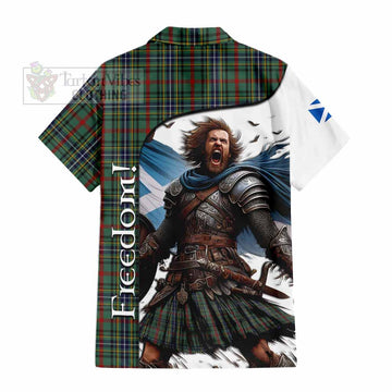 Bisset Crest Tartan Short Sleeve Button Shirt Inspired by the Freedom of Scottish Warrior