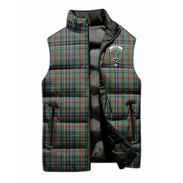 Bisset Tartan Sleeveless Puffer Jacket with Family Crest - Tartan Vibes Clothing