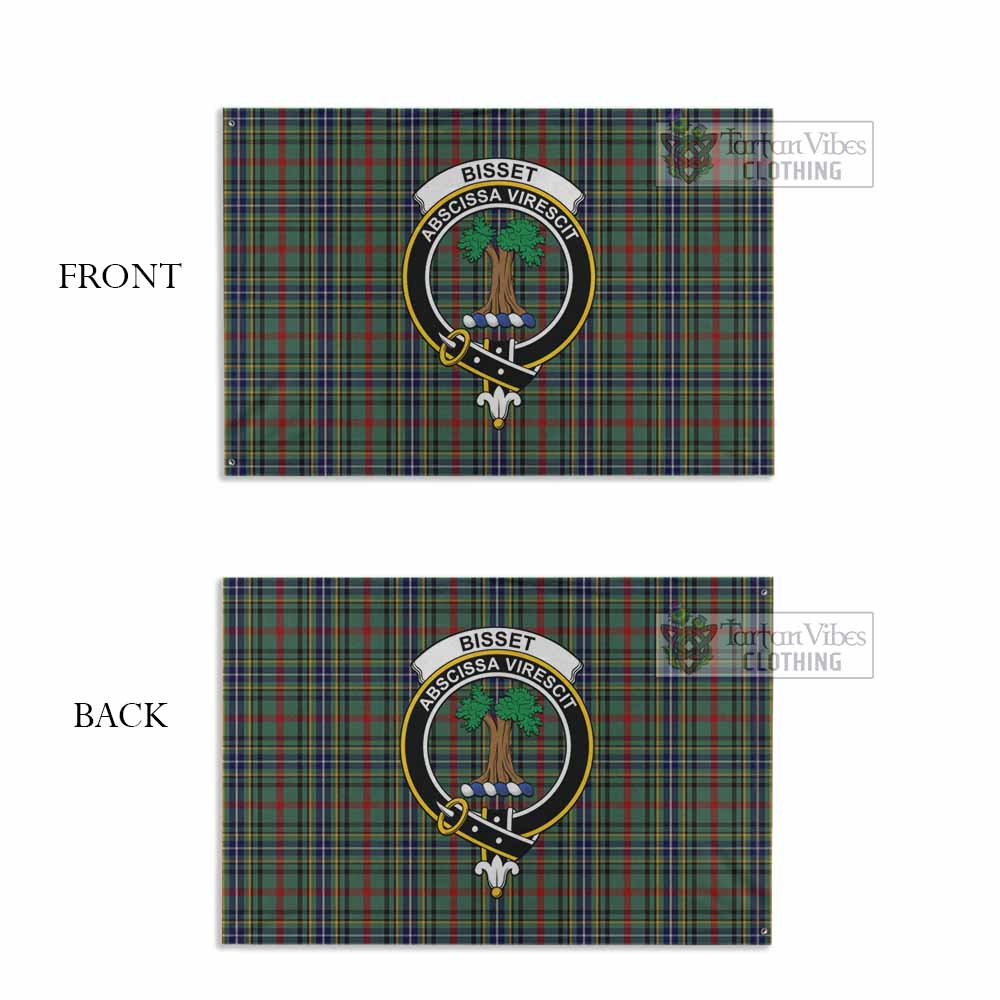 Bisset Tartan House Flag with Family Crest - Tartan Vibes Clothing