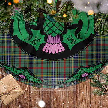 Bisset Tartan Christmas Tree Skirt Scottish Thistle Style - Tartan Vibes Clothing