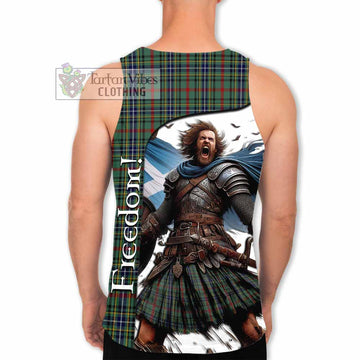 Bisset Crest Tartan Men's Tank Top Inspired by the Freedom of Scottish Warrior