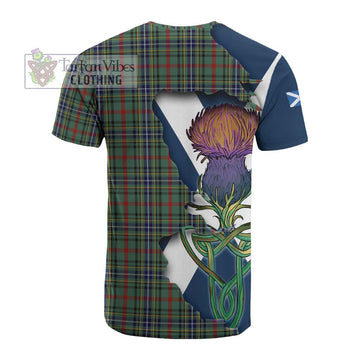Bisset Tartan Family Crest Cotton T-shirt Scottish Thistle Celtic Inspired - Tartan Vibes Clothing