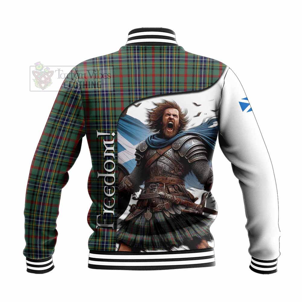 Tartan Vibes Clothing Bisset Crest Tartan Baseball Jacket Inspired by the Freedom of Scottish Warrior