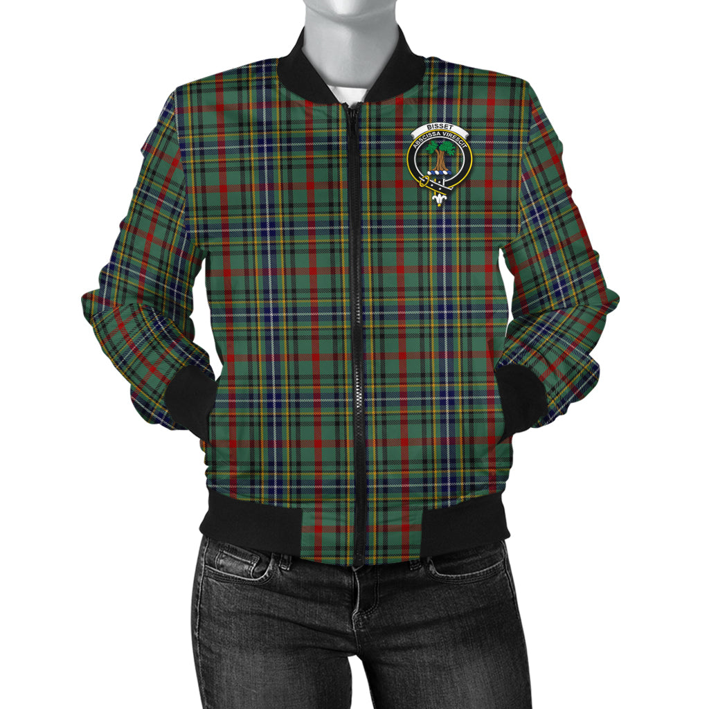 Bisset Tartan Bomber Jacket with Family Crest - Tartanvibesclothing