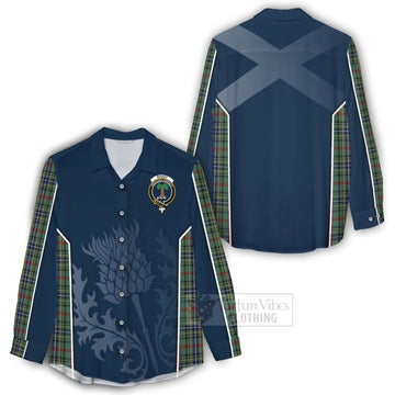 Bisset Tartan Women's Casual Shirt with Family Crest and Scottish Thistle Vibes Sport Style