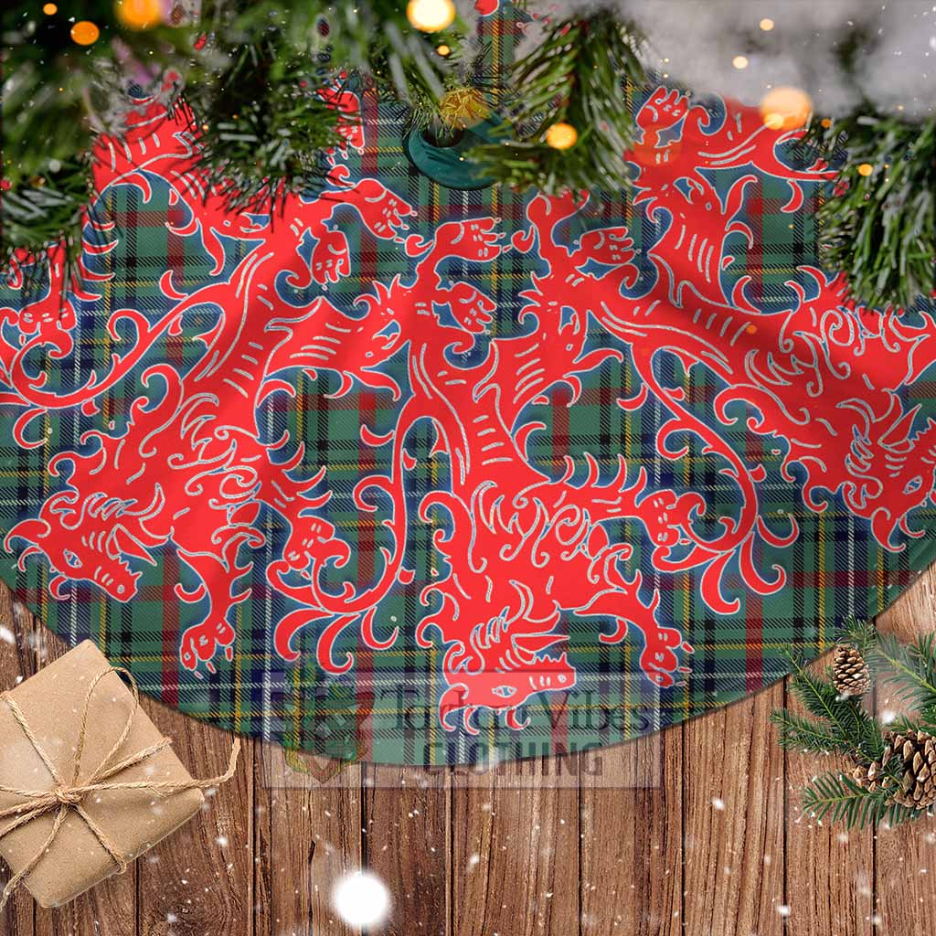 Bisset Tartan Christmas Tree Skirt Lion Rampant Style - Tartan Vibes Clothing