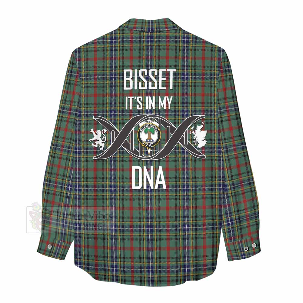 Tartan Vibes Clothing Bisset Tartan Women's Casual Shirt with Family Crest DNA In Me Style