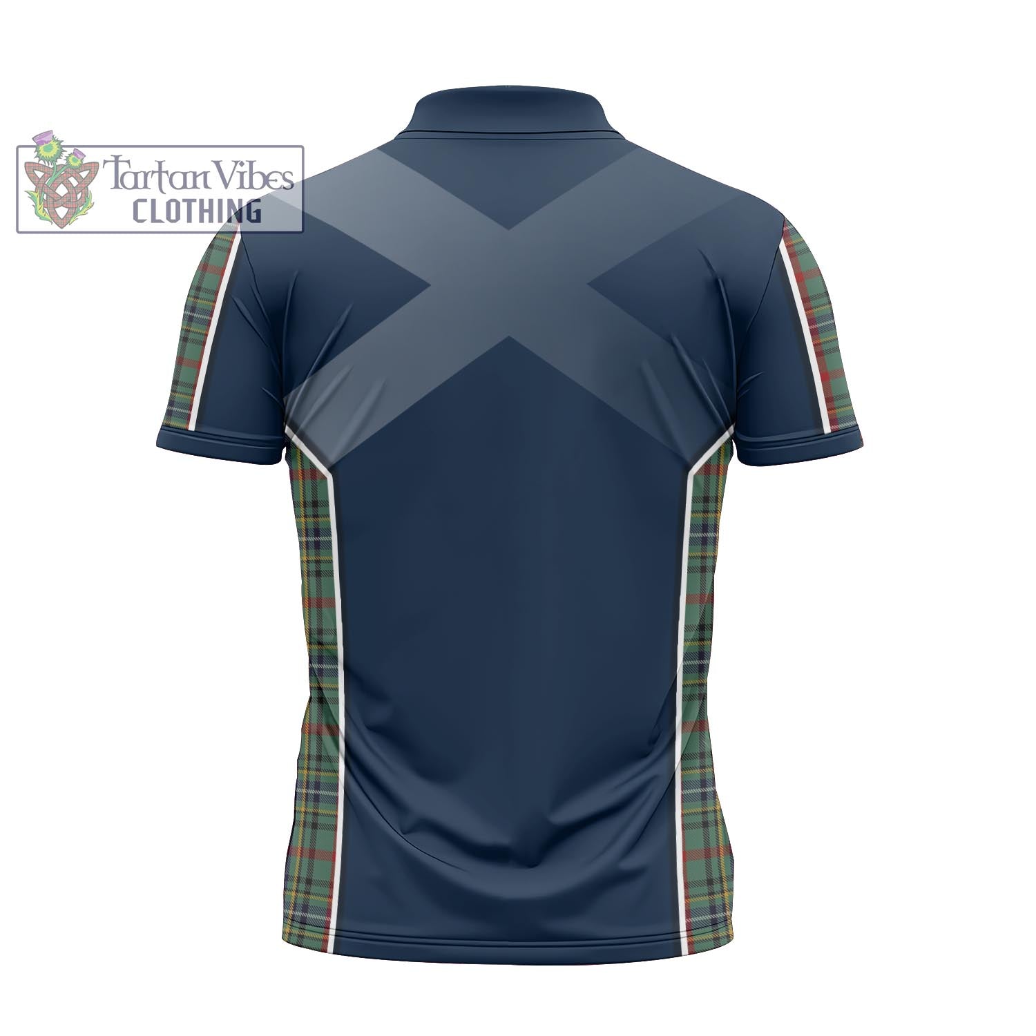 Tartan Vibes Clothing Bisset Tartan Zipper Polo Shirt with Family Crest and Scottish Thistle Vibes Sport Style