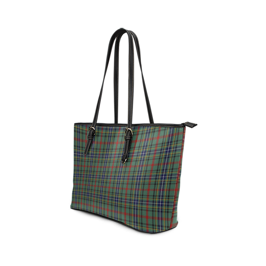 Bisset Tartan Leather Tote Bag - Tartanvibesclothing