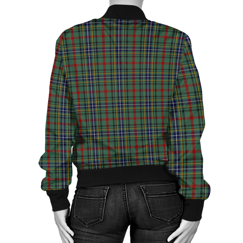 Bisset Tartan Bomber Jacket with Family Crest - Tartanvibesclothing