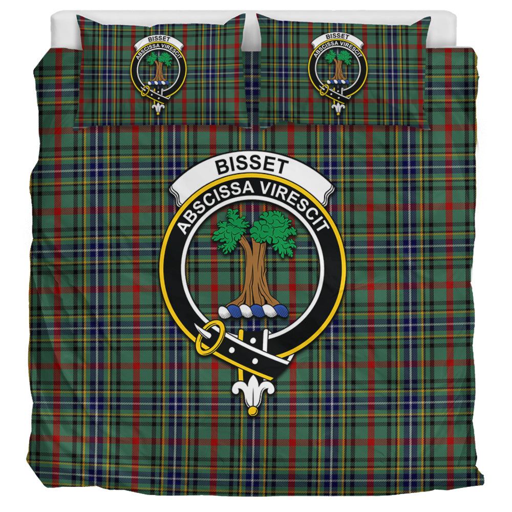 Bisset Tartan Bedding Set with Family Crest - Tartan Vibes Clothing