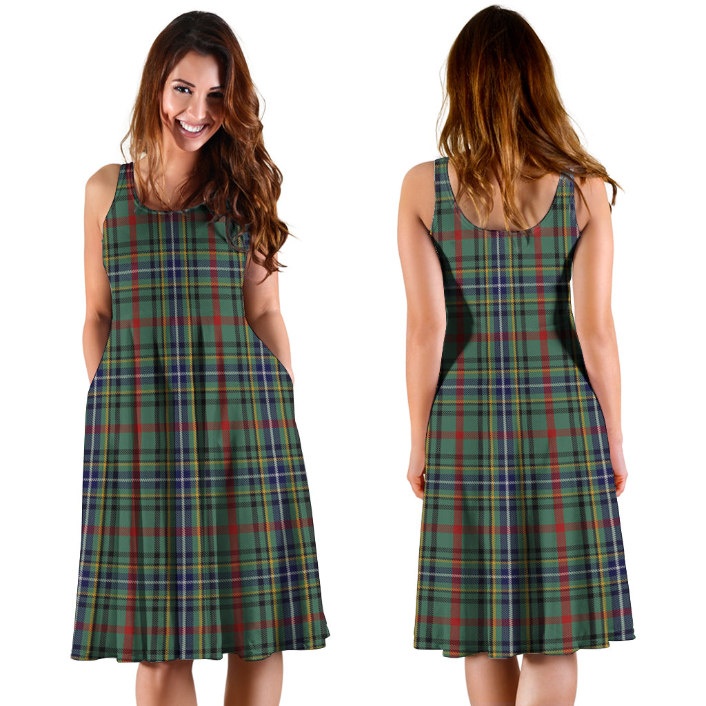 Bisset Tartan Sleeveless Midi Womens Dress - Tartanvibesclothing