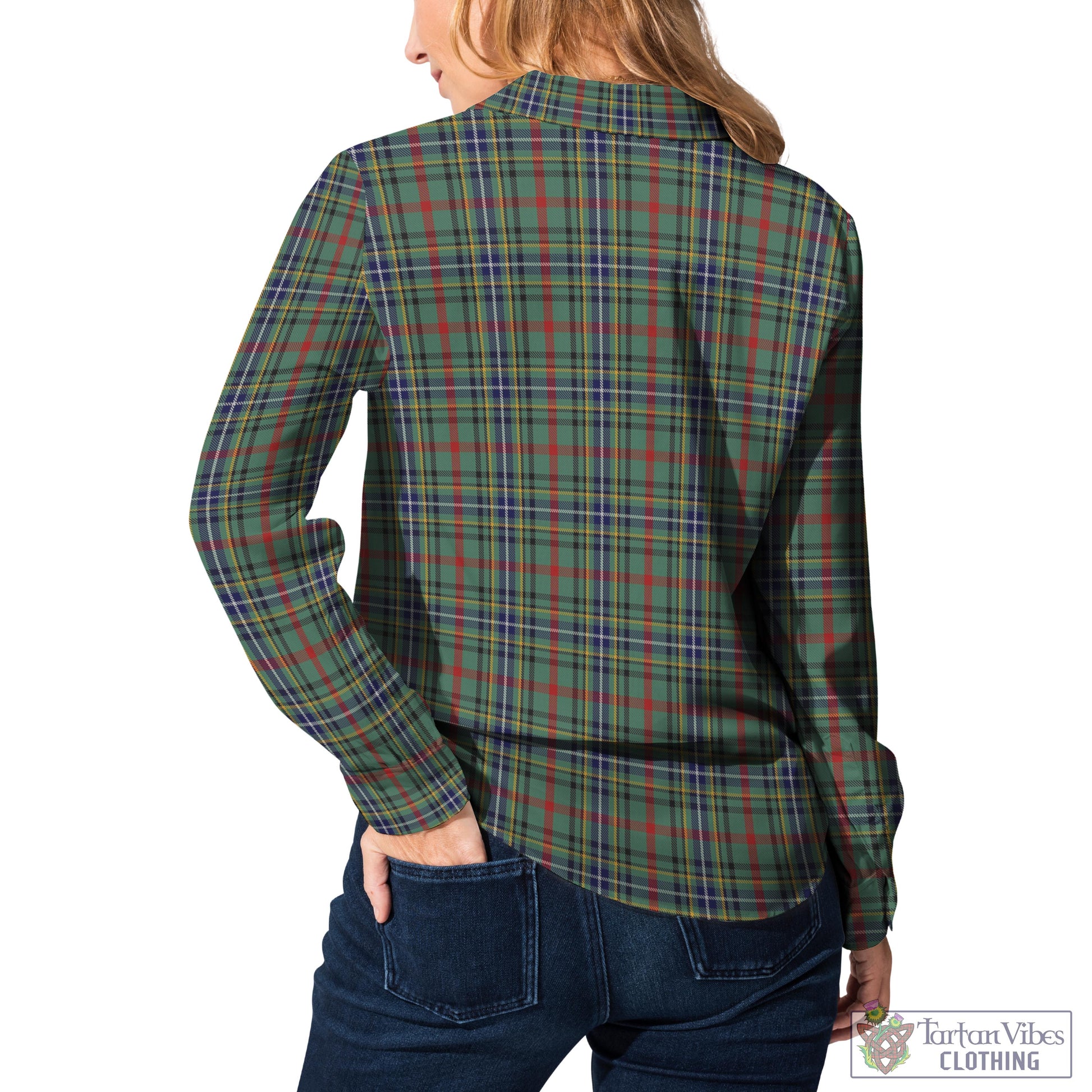 Tartan Vibes Clothing Bisset Tartan Womens Casual Shirt with Family Crest