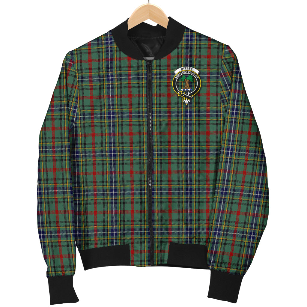 Bisset Tartan Bomber Jacket with Family Crest - Tartanvibesclothing