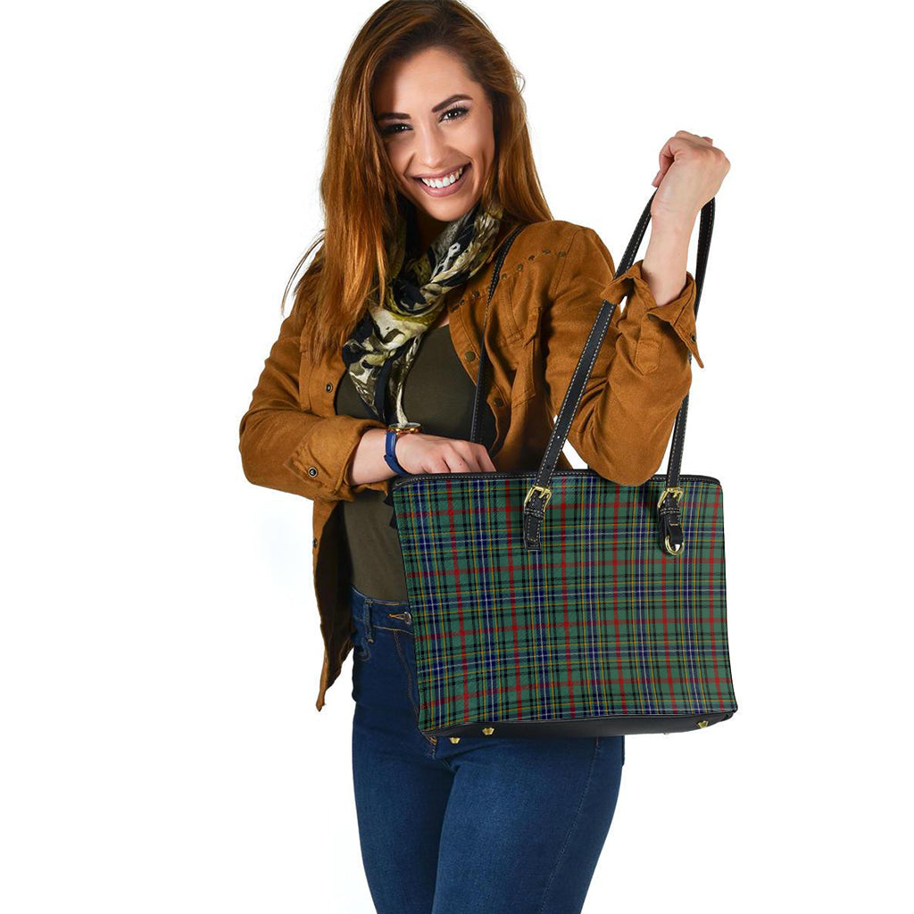 Bisset Tartan Leather Tote Bag - Tartanvibesclothing