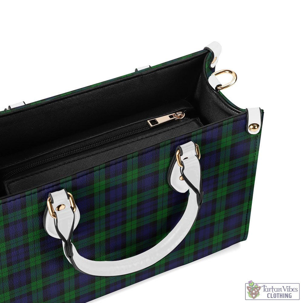 Tartan Vibes Clothing Black Watch Tartan Luxury Leather Handbags