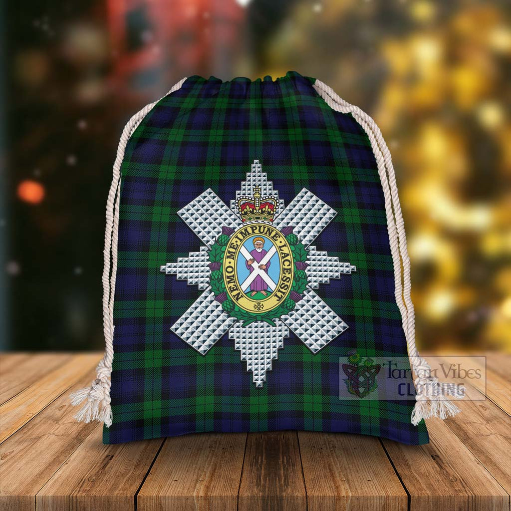 Tartan Vibes Clothing Black Watch Tartan Christmas Santa's Bag with Family Crest