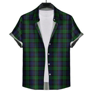 Black Watch Tartan Short Sleeve Button Down Shirt