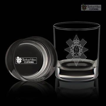 Black Watch Crest Engraved Whiskey Glass