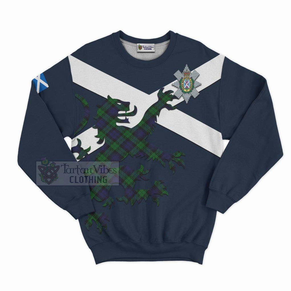 Tartan Vibes Clothing Black Watch Tartan Lion Rampant Sweatshirt – Proudly Display Your Heritage with Alba Gu Brath and Clan Name