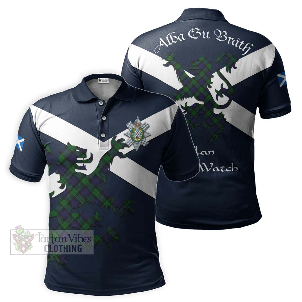 Tartan Vibes Clothing Black Watch Tartan Lion Rampant Polo Shirt – Proudly Display Your Heritage with Alba Gu Brath and Clan Name