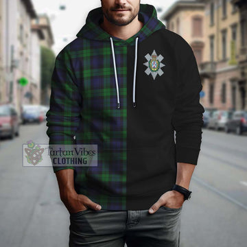 Black Watch Tartan Hoodie with Family Crest and Half Of Me Style