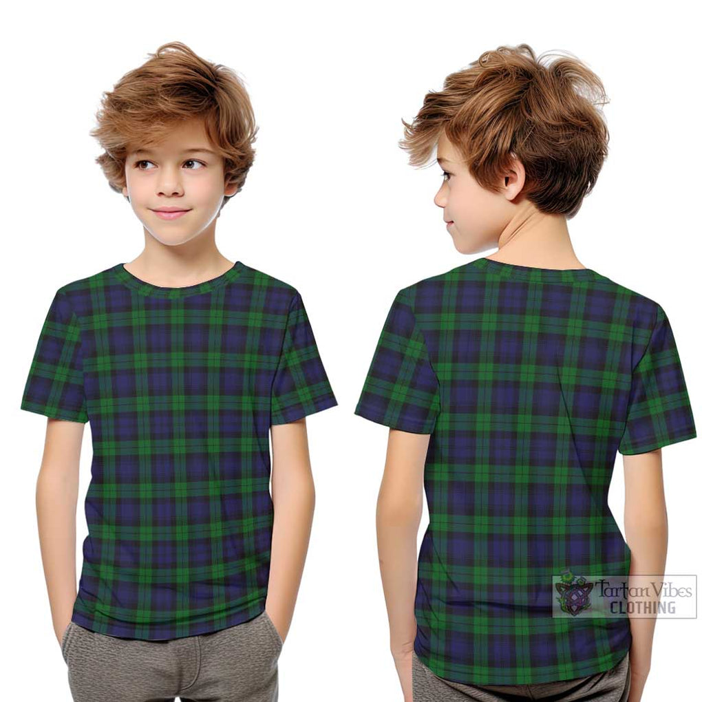 Black Watch Tartan Kid T-Shirt Youth XL Size14 - Tartanvibesclothing Shop