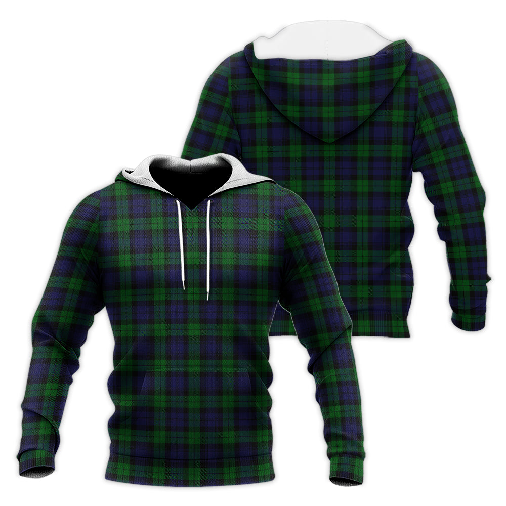 Black Watch Tartan Knitted Hoodie Unisex Knitted Hoodie - Tartanvibesclothing