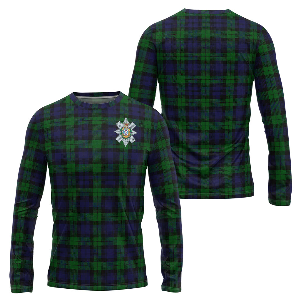 Black Watch Tartan Long Sleeve T-Shirt with Family Crest Unisex - Tartanvibesclothing