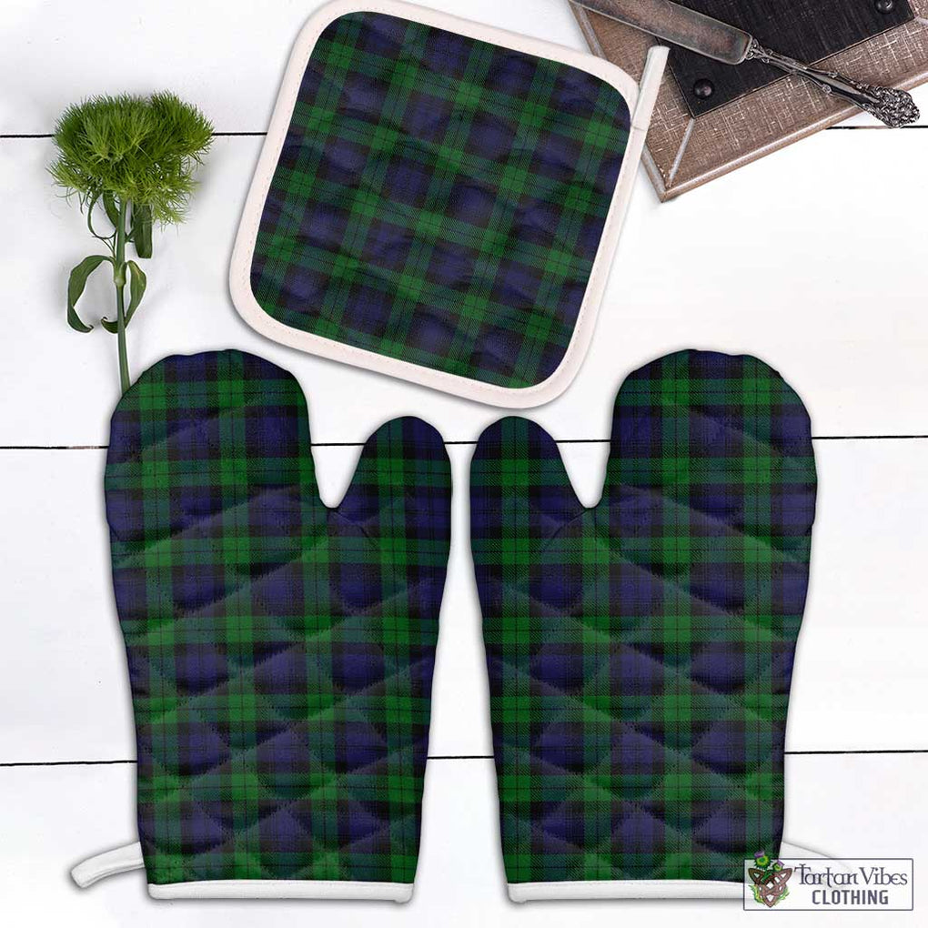 Black Watch Tartan Combo Oven Mitt & Pot-Holder Combo 1 Oven Mitt & 1 Pot-Holder White - Tartan Vibes Clothing